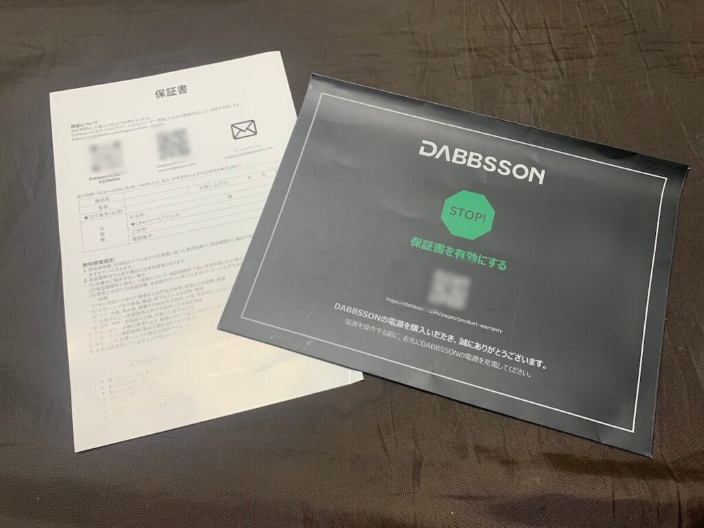 Dabbsson「DBS1400 Pro」の内容物_2