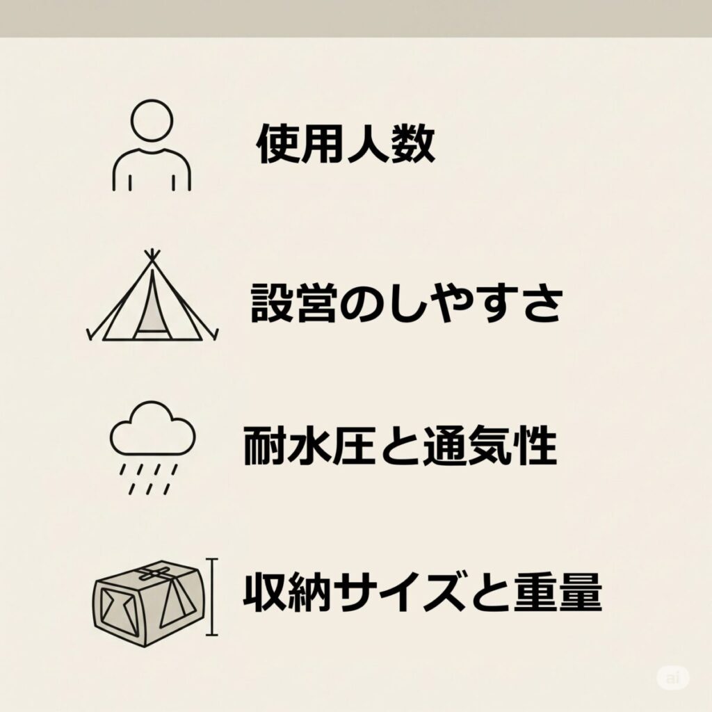 2ルームテント選びで失敗しないための4つのポイント