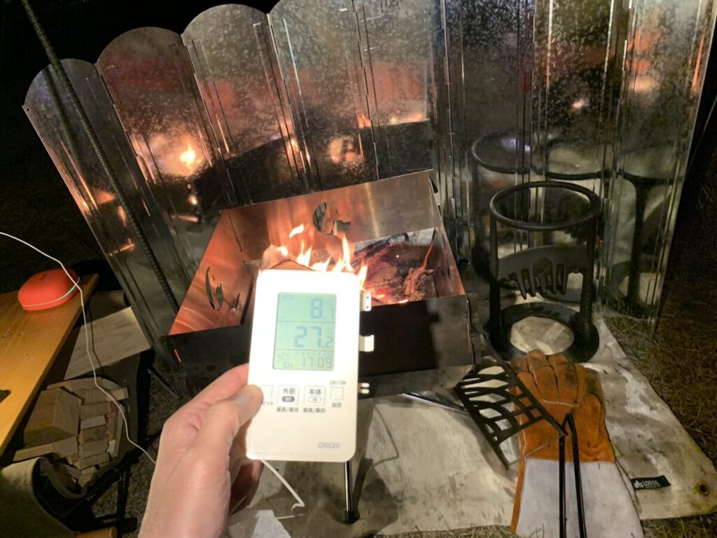 YOLER「大型風防板」冬キャンプでの利用してみた_6